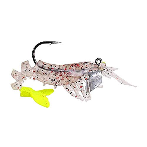 Egret Baits Jumbo Vudu Shrimp, 4-Inch, Cajun Pepper Chartreuse