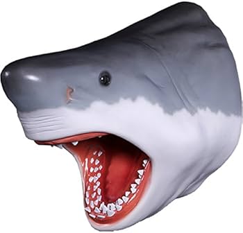 Amazon.co.jp: FRPアニマルオブジェ ジョーズの頭 置物 動物 魚 鮫