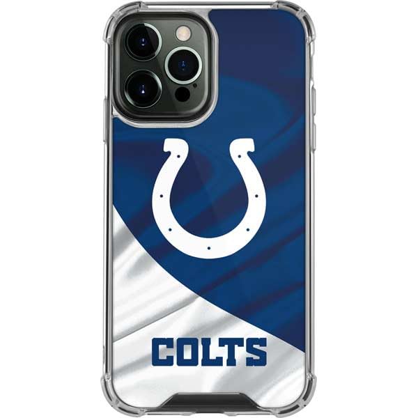 Skinit Clear Phone Case Compatible with iPhone 13 Pro Max - Officially Licensed NFL Indianapolis Colts Design