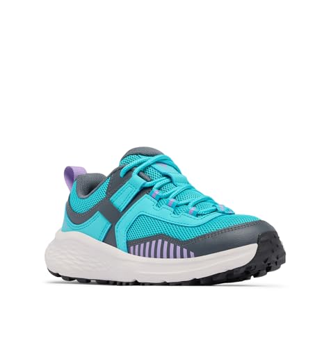 Columbia Youth Konos Low Hiking Shoe, Geyser/Paisley Purple, 7