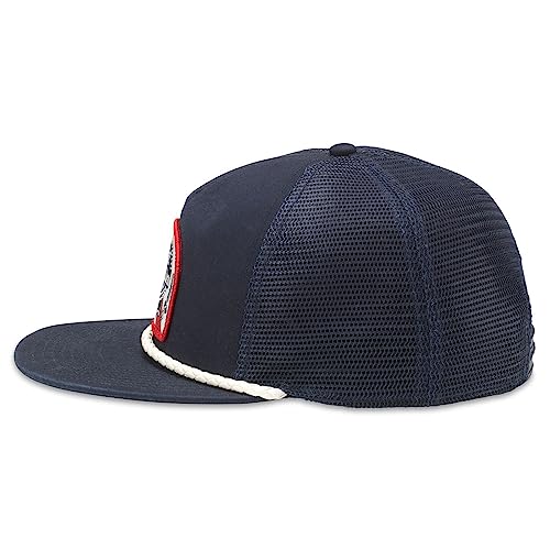 Image of AMERICAN NEEDLE Pabst Blue Ribbon PBR Beer Patch Unisex Adjustable Snapback Baseball Hat