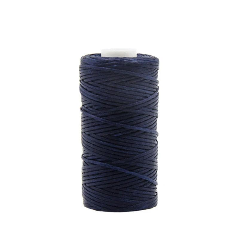 Nici do szycia，Nić poliestrowa Nici do szycia, nici do szycia ręcznego, nici woskowane, płaska woskowana linia do szycia, majsterkowanie(Navy Blue)