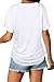 WIHOLL Juniors Summer Tops Dolman Short Sleeve Casual Clothes Plain Shirts V Neck 2026 Spring Blouses Basic Tees White L