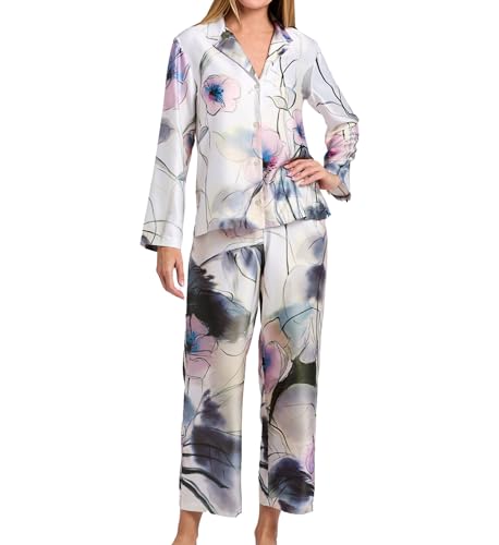 Natori Womens HIYAKU Notch PJ Set Length: 27 Inseam: 26 Multi Medium