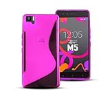  MELOENVIAS Funda para BQ AQUARIS M5 Gel TPU Diseño S-Line Color Rosa