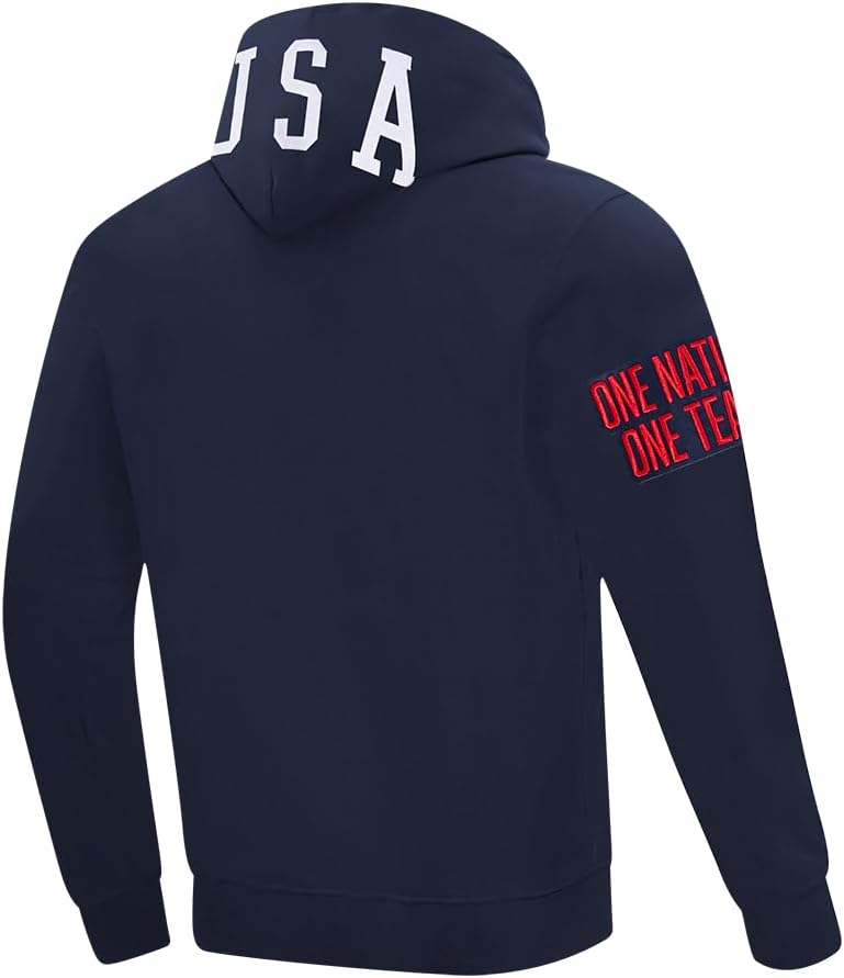 Pro Standard Men's Ussf USWNT Soccer Classic Chenille Standard Double Knit Pullover Hoodie - Image 4