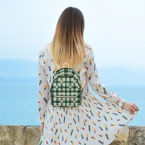 Mochila mini para mujer Adornori de cuero sintético con diseño de trébol, ideal para viaje, trabajo y ocio miniatura 7
