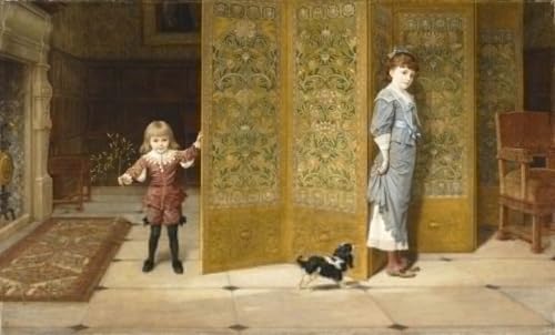 Póster en lienzo Puritan and Cavalier de Frederick Goodall para decoración de paredes