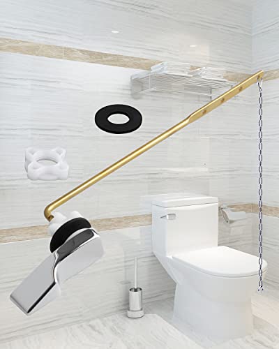 image for Hibbent Toilet Handle Replacement, Front Mount Tank Flush Lever Handle
