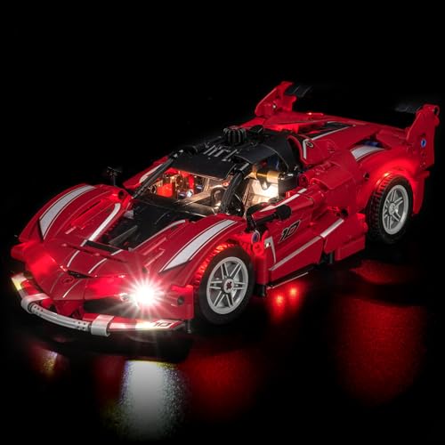 Hilighting Upgraded Led Light Kit Compatible with Lego Technic Ferrari FXX K Building Set, Lights Decoration Compatible with Lego 42212, Best Gifts for Adults (Model Not Included)