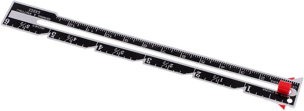 Baosity 10Pcs Sewing Knitting Size Measure Ruler with Sliding Adjustable Marker