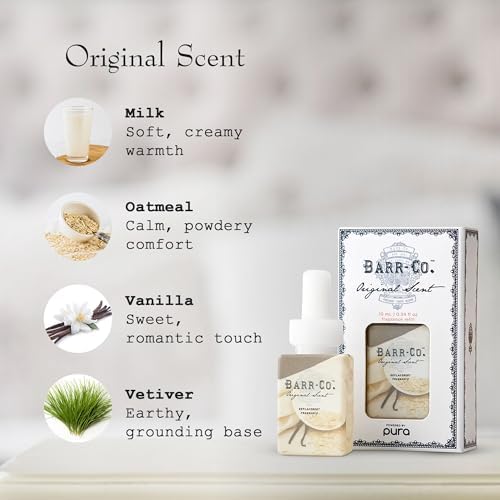 BARR-CO Original Scent Pura Diffuser Refill, A Dreamy Milk, Oat, Vetiver & Vanilla Aroma, All-Natural Fragrance, Pura Compatible, Scented Diffusers for Home, 0.43 fl oz - Thumbnail 5