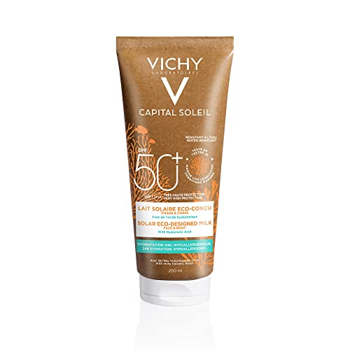 Cuidado Facial, Beauty Vichy Vichy bloqueador solar biodegradable para cuerpo con acido hialuronico y textura ligera capital soleil eco-solar fps50+ 200ml