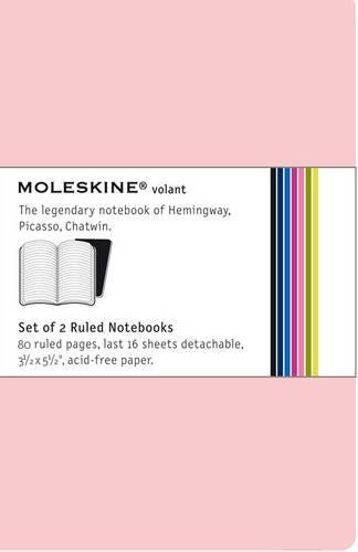 Moleskine Volant Set of 2 Ruled Notebooks-Pink