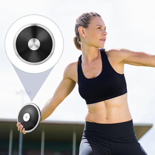 image for Wettarn 2pcs 1 kg Discus, Man Women Discus Track and Field Discuses Tr