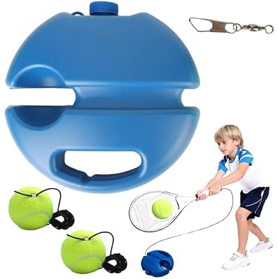 Tennis Buddy, Tennis Trainer, Solo Practice Rebound Ball with Weighted Base, PortableTennis Training Equipment for Beginners, Backyard Training Aid, Self Return Practice Tool