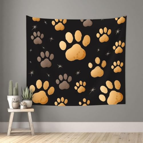 Tapisserie murale noir et or 240x220 cm imprimé animalier B-7686