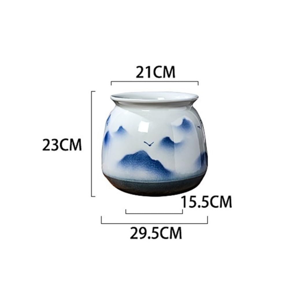 Sadzarka Doniczka ceramiczna Jingdezhen, salon, klasyczny ręcznie malowany krajobraz