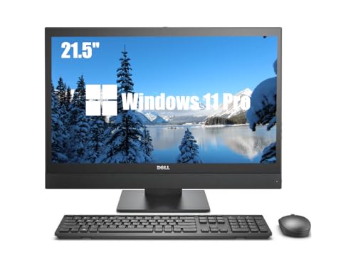Dell Optiplex 5250 All-in-One Desktop Computer PC, con monitor da 21.5, Intel Core i5-6500, 8 GB RAM, SSD da 256 GB, WiFi, Bluetooth, tastiera QWERTY Windows 11 Pro (ricondizionato)