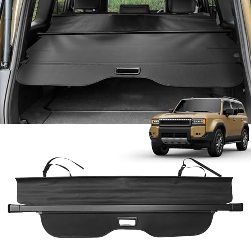 VEENJOY Cargo Cover for Toyota Land Cruiser 2026 2024 2025 Lexus GX550 Accessories no Gap Retractable Trunk Cover Security Shielding Shade Cargo Luggage Cover Trunk Privacy Protection