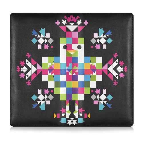 tplaotee Crazy Checkered Chick Snowflake Multi Pu Leather Auto Registro Seguro y Tarjeta de Identificación Cartera Accesorios Funda para DNI, Licencia de Conducir, Tarjetas de Información de Contacto