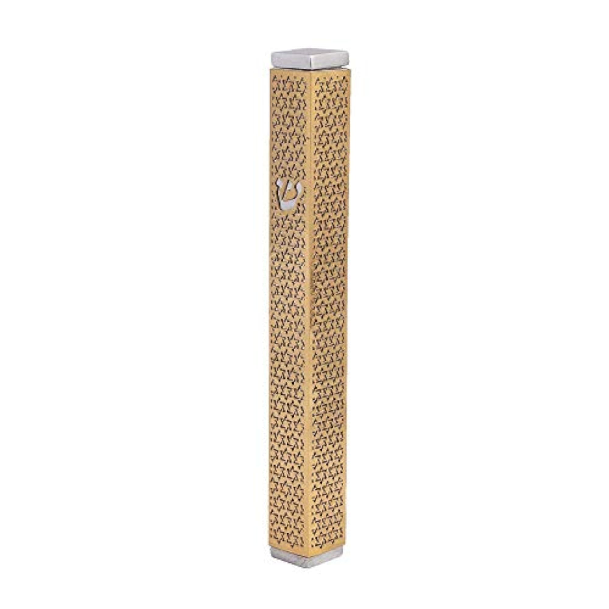 Yair Mazuzah Case for Door, Magen David Star Pattern Cutout