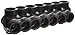 Morris Products 97865 Mountable Multi-Cable Connector, Insulated, Dual Entry, Black, 5 Ports, 5/16" Allen Hex, 600 - 4 Wire Range