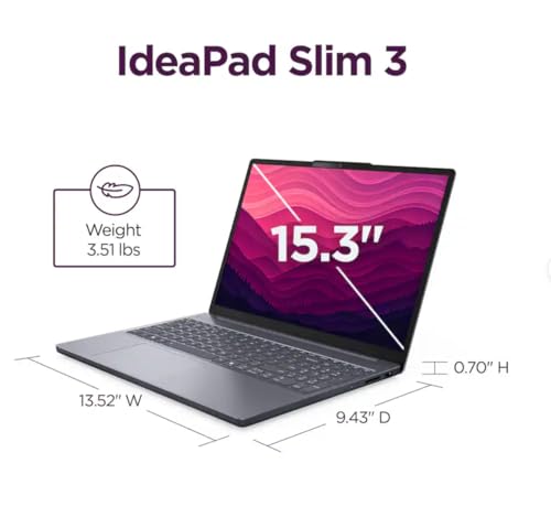 Image of Lenovo IdeaPad Slim 3, 15.6 inch 2K Touchscreen Laptop, Copilot AI PC, AMD Ryzen 7 170, Wi-Fi 6, Windows 11 Home, w /Mouse pad (16GB RAM | 512GB PCIe SSD)
