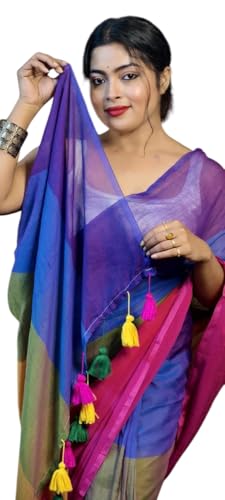 Image of Pure Cotton Saree | Soft & Lightweight | Handloom Woven Elegance for Festive & Casual Wear