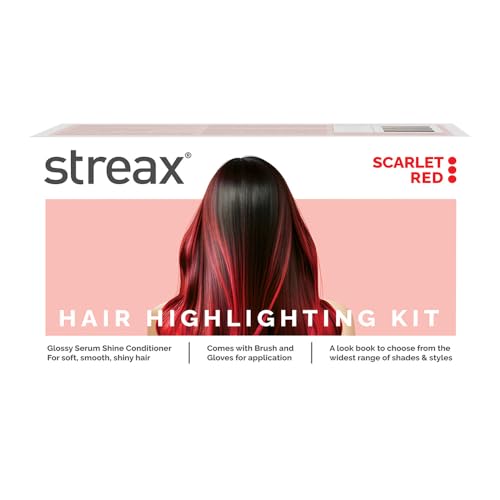 Image of Streax Hair Colour Highlight Kit | Scarlet Red - Pack of 1 | Enriched With Walnut & Argan Oil | For Women | Rich, Vibrant, Easy to Use, DIY Application