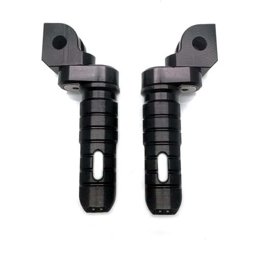 Image of MZS Motorcycle Foot Pegs, Front Rider Footpegs Footrest Rest Pedal Adjustable Aluminum Black Compatible with GROM Monkey CBR 600 F2 F3 F4 F4I CBR600RR CBR1000RR VFR800 CB1100