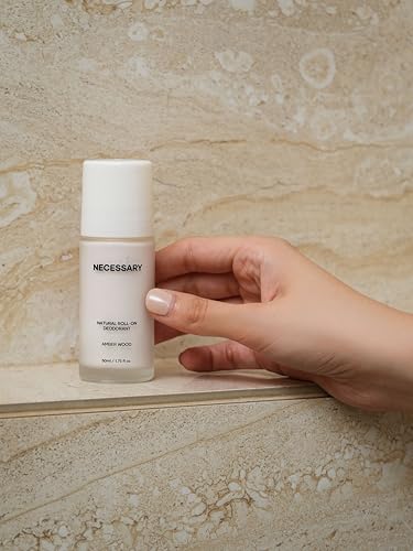 Image of Necessary Underarm Roll-On | Amber Wood Deodorant - 50ml | 24-Hour Protection | Prevents Body Odour, Hydrates & Brightens Skin | Aluminum & Alcohol Free | Stain-Free, Sulphate & Paraben Free | For All Skin Types