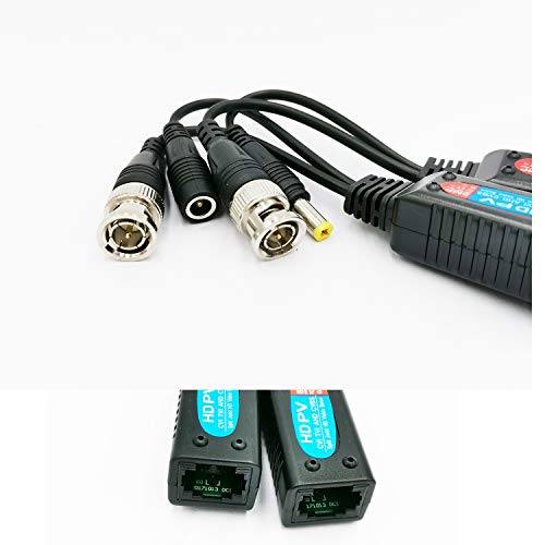 4 Pairs Passive Video Balun Rj45 Transmitter Hd-Cvi/Tvi/Ahd/Cvbs 8Mp Connector Bnc To Rj45 Network Transceiver For Cctv Security Dvr Surveillance Camera System #TOP1