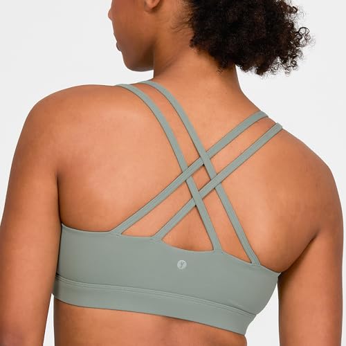 Image of YITTY Active Women's Ultraluxe Strappy Medium Impact Bra, Athleisure, 4-Way-Stretch