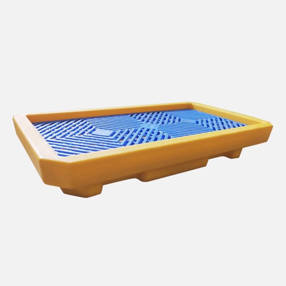 Modułowa Platforma Paletowa Do Zabezpieczania Przed Rozlaniem – Szczelna Plastikowa Podstawa Do Beczek Z Olejem I Nieprzepuszczalnego Pojemnika Na Odpady Przemy(Żółty-670X375X120Mm)