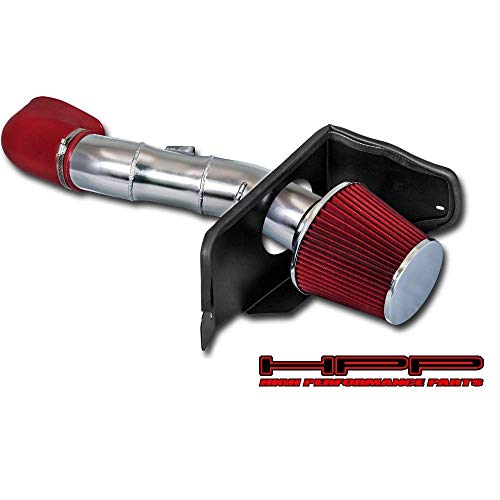 High Performance Parts Cold Air Intake Kit & Red Filter Combo Compatible for Mustang 2005-2009 GT 4.6L V8