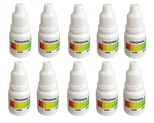 PH Drop For ORP Testing Alkaline Level PH Water Testing PH Tester Liquid With PH Color Chart, Pack of 10