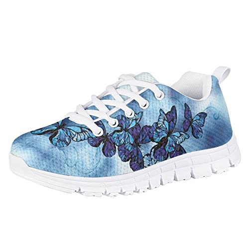 Girls Cute Tennis Shoes Kids Breathable Mesh Running Sneakers Casual Print Lace Up Soft Walking Shoes2