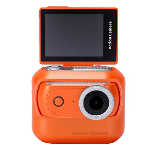 Acogedor 4K�A�N�V�����J�����A�}�O�l�b�g���}�E���g�A�t���b�v��2.0�C���`�^�b�`�X�N���[���AWiFi�A48MP�A��Ԃ�␳�@�\���ځAVlog�A�����j���O�A�T�C�N�����O�A�X�|�[�c�B�e�ɍœK (�I�����W)