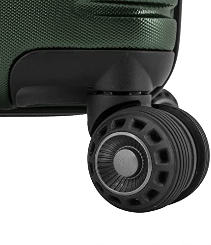 Traveler's Choice Archer Polycarbonate Hardside Spinner Luggage Set, Tie Down Straps ,Green, 2-Piece #TOP5