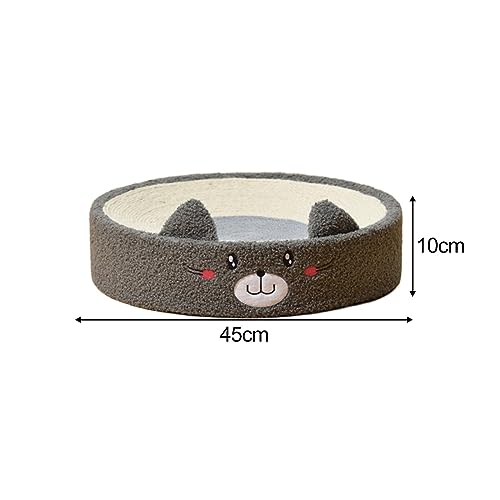 Baoblaze Cama arranhadora para gatos Placa arranhadora redonda para gatinhos Brinquedo de treinament