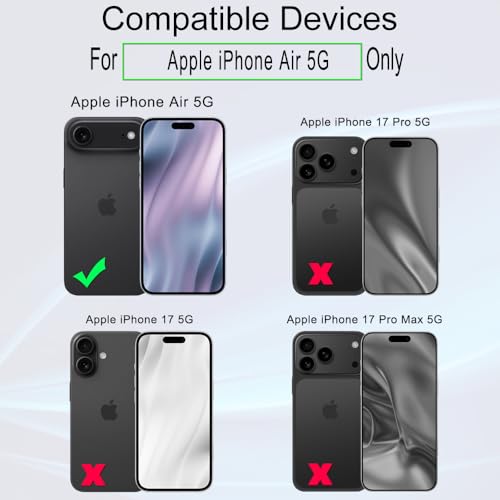 Image of Ibywind for iPhone Air 5G Screen Protector,2 Pack,9H Hardness Tempered Glass and Camera Lens Protector,with Alignment Frame,Full Coverage,Bubble Free,Fingerprint Unlock,Scratch Resistant