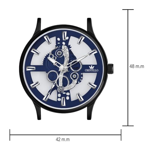 Image of CRESTELLO Silicone Strap Analog Wrist Watch for Men (Black /Blue /Green /Brown /Grey) | 1 Year Warranty* | CR-BK254