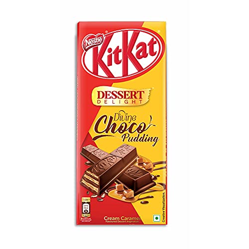 Nestle KITKAT Dessert Delight Divine Choco Pudding Wafer Coated with Milk Chocolate- 600g (50g Tablets, Box of 12 units)