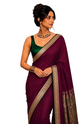 Image of Women's Glory Banarasi Satin Silk Saree for Women.