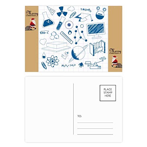 Cartes postales remerciement chimie bleu lot de 20 pour féliciter vos profs et diplômés