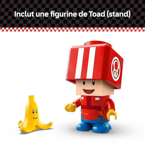 LEGO Super Mario : Mario Kart – Kart Standard - Figurine de Toad - Jeu de Construction d'un Jouet Voiture et Cadeau pour Les garçons, Les Filles et Les passionnés de Jeu vidéo dès 7 Ans 72032