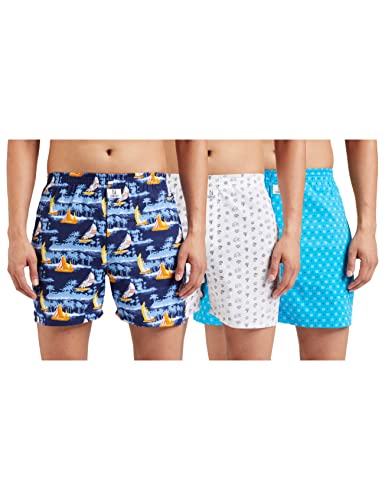Image of Longies Men's Cotton Printed Regular Boxer Shorts