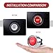 DYEKNEE 50A 12V Keyless One-Touch Start Switch, 3 Pin Engine Ignition Button Switch, Switch Push Button Horn Engine Start Starter Accessories, Universal for Cars Trucks (Red)