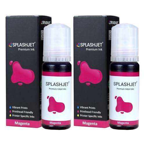Image of Splashjet 001 Compatible Refill Ink for Epson L4150, L4160, L6160, L6170, L6190, L655 Printer Ink Bottle, 001 Ink Code (70g x 2 Bottle) Magenta - 501772